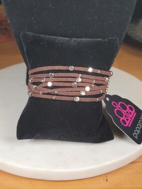 Brown Suede Multi-Layer Snap Bracelet
